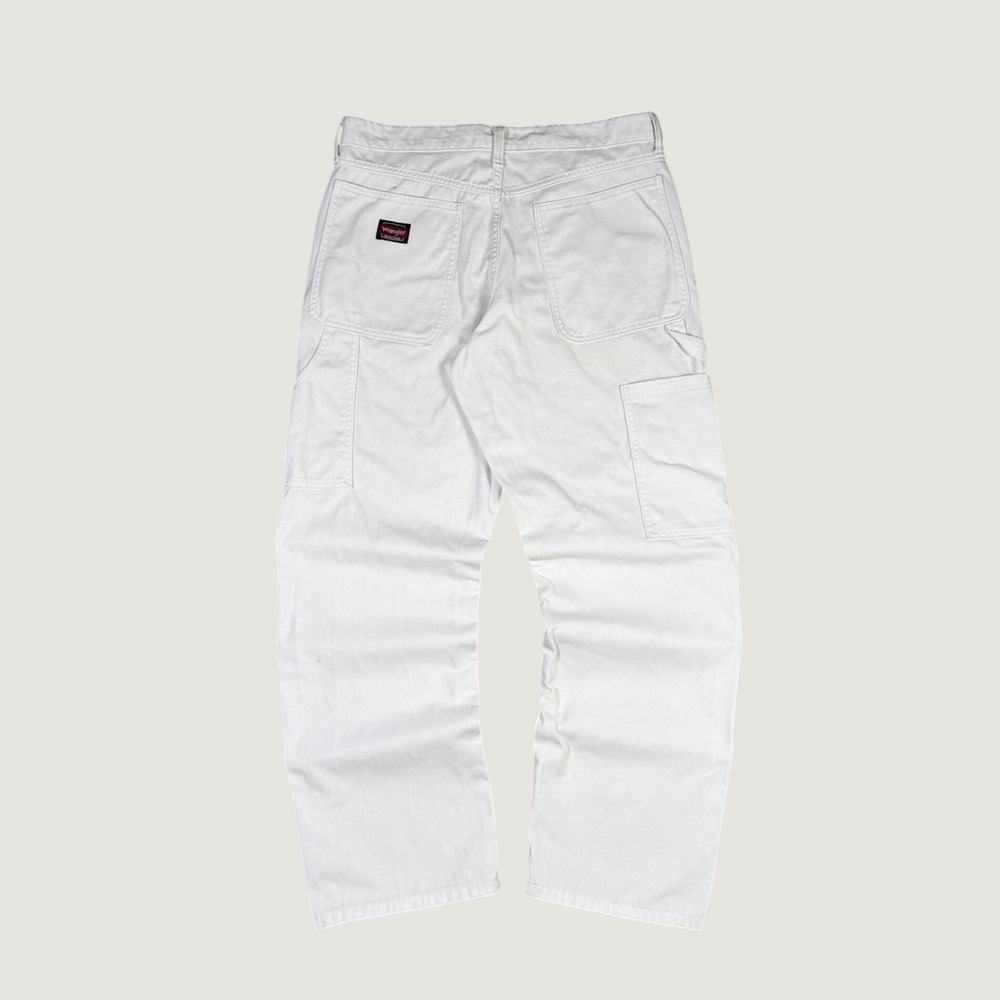 Wrangler Workwear Mens White Carpenter Pants 32x30 Straight Leg Utility Pants